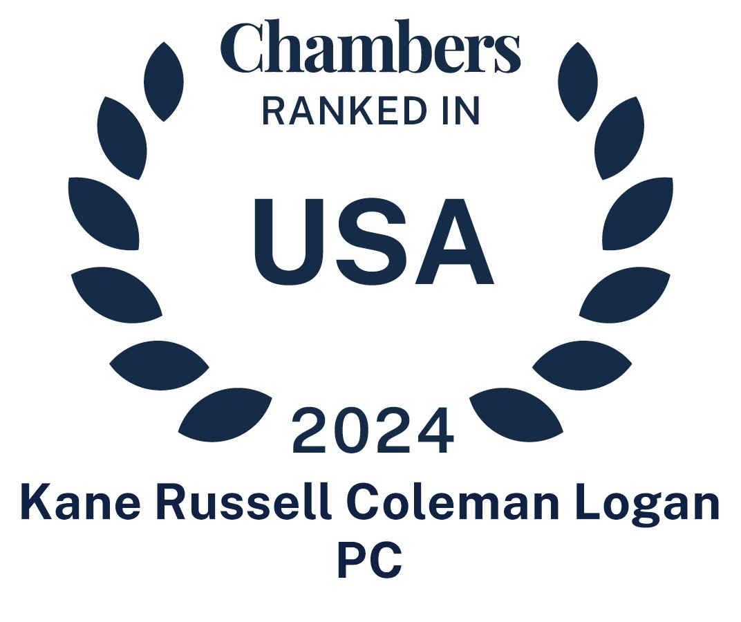 Ranked in Chambers USA 2023
Kane Russell Coleman Logan PC
